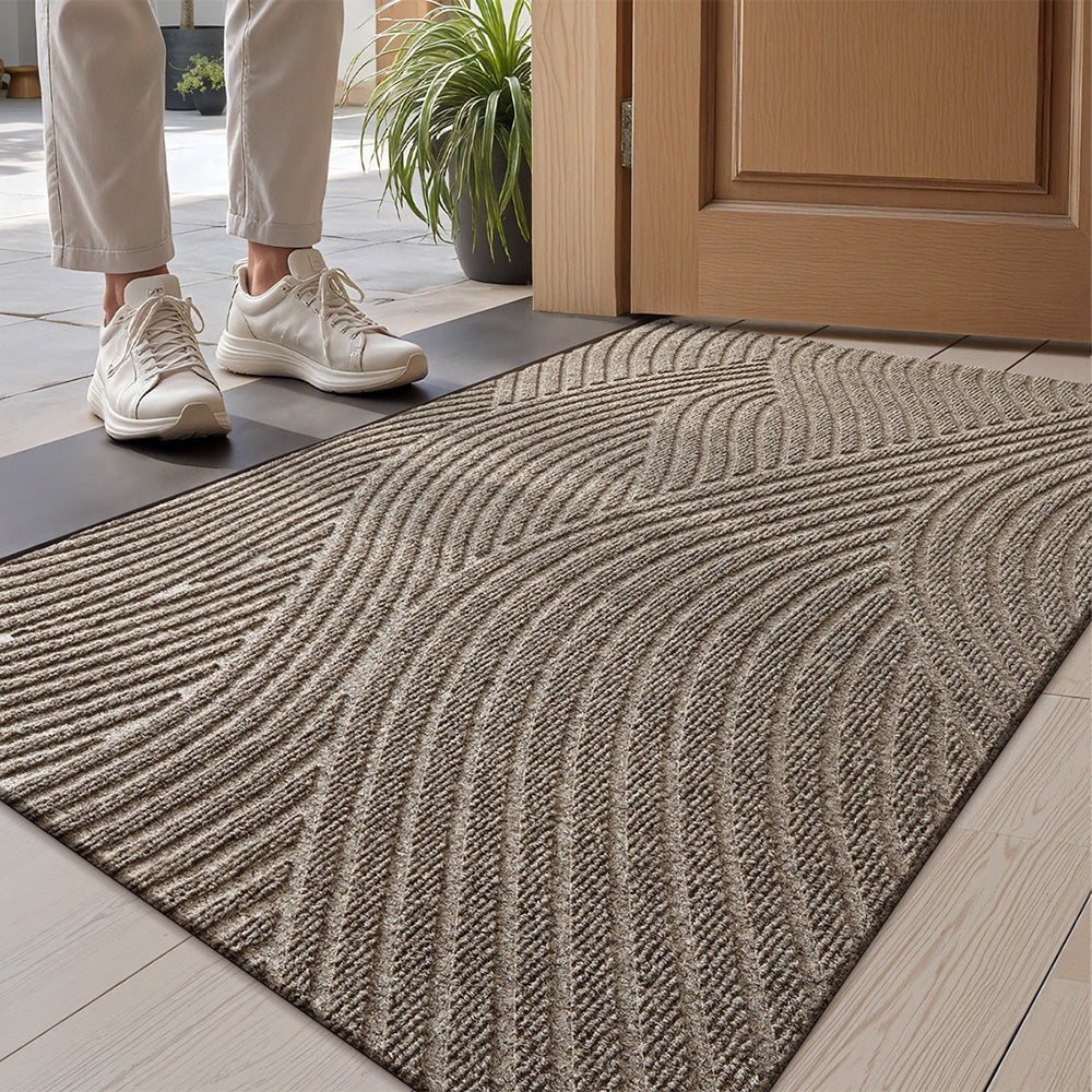 MATZEN 3D Textured Door Mat — Slim 0.28 in, Non-Slip