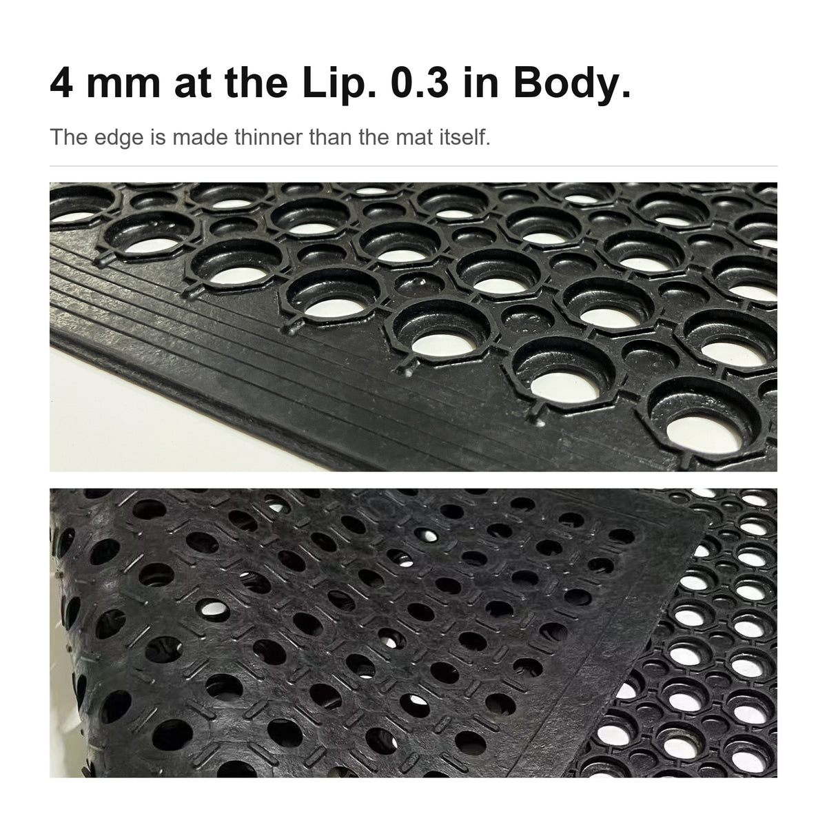 MATZEN Rubber Drainage Door Mat — Outdoor Scraper, Non-Slip