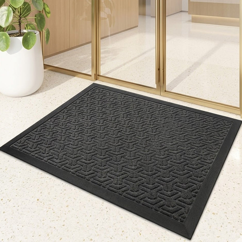 MATZEN Tetrapod Door Mat — Mud Trapping, Rubber Backed, Non-Slip