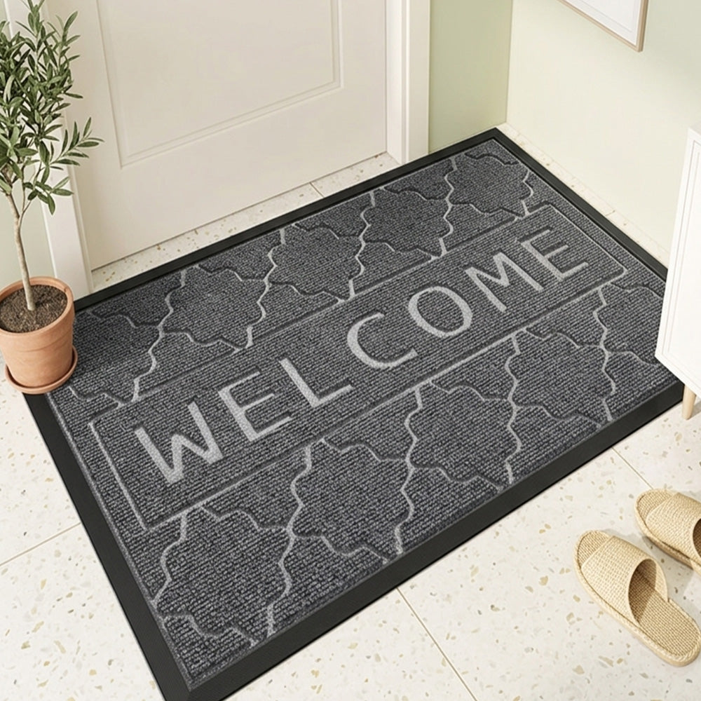 MATZEN Geometric Front Door Mat — Rubber Backed, Non-Slip