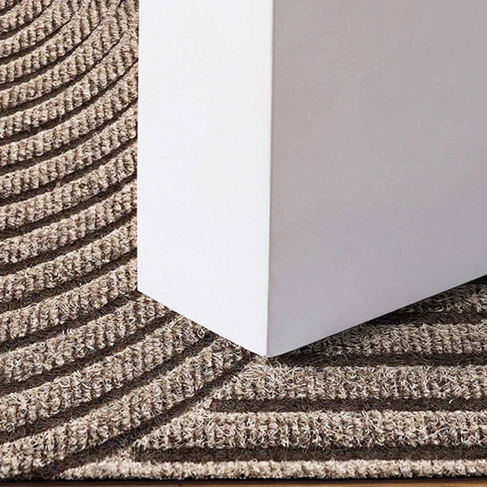 3D Textured door mat Arc Rings low profile under door