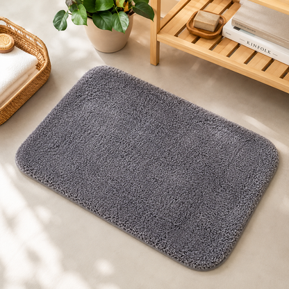 MATZEN Plush Bath Mat — 1.2 in Thick, Absorbent, Non-Slip