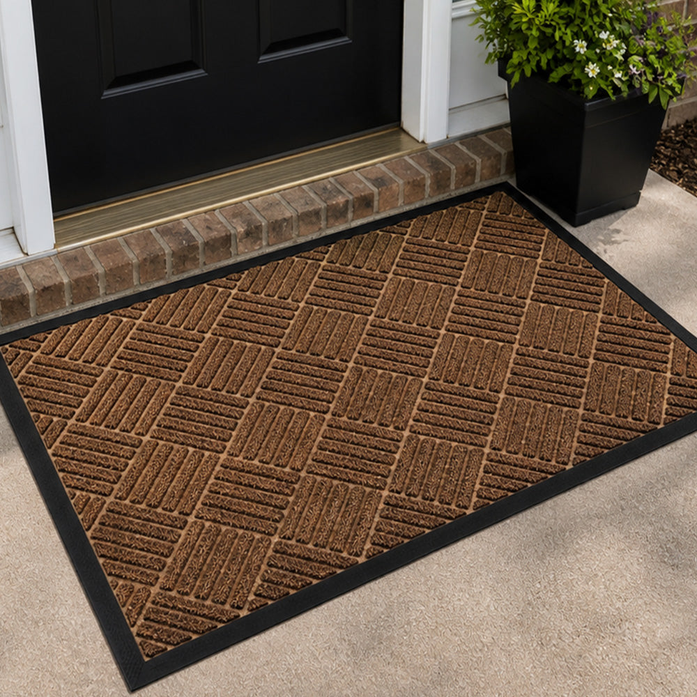 MATZEN Diamond Entrance Mat — Indoor/Outdoor, Water-Absorbent, Non-Slip