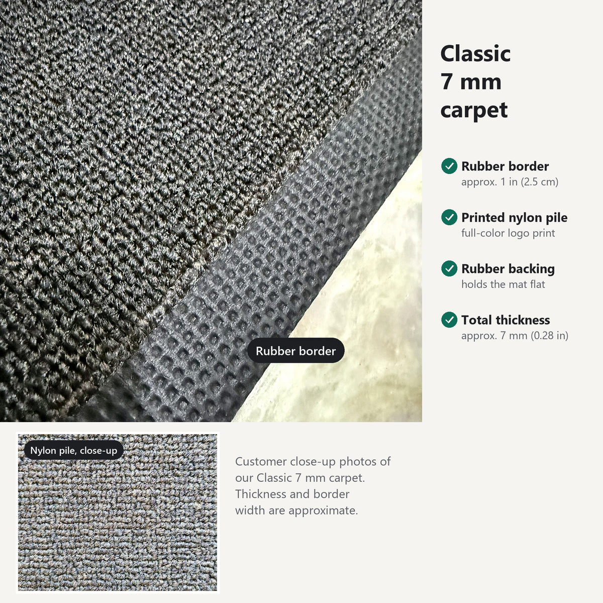 Custom Logo Mat — Classic 7 mm Carpet