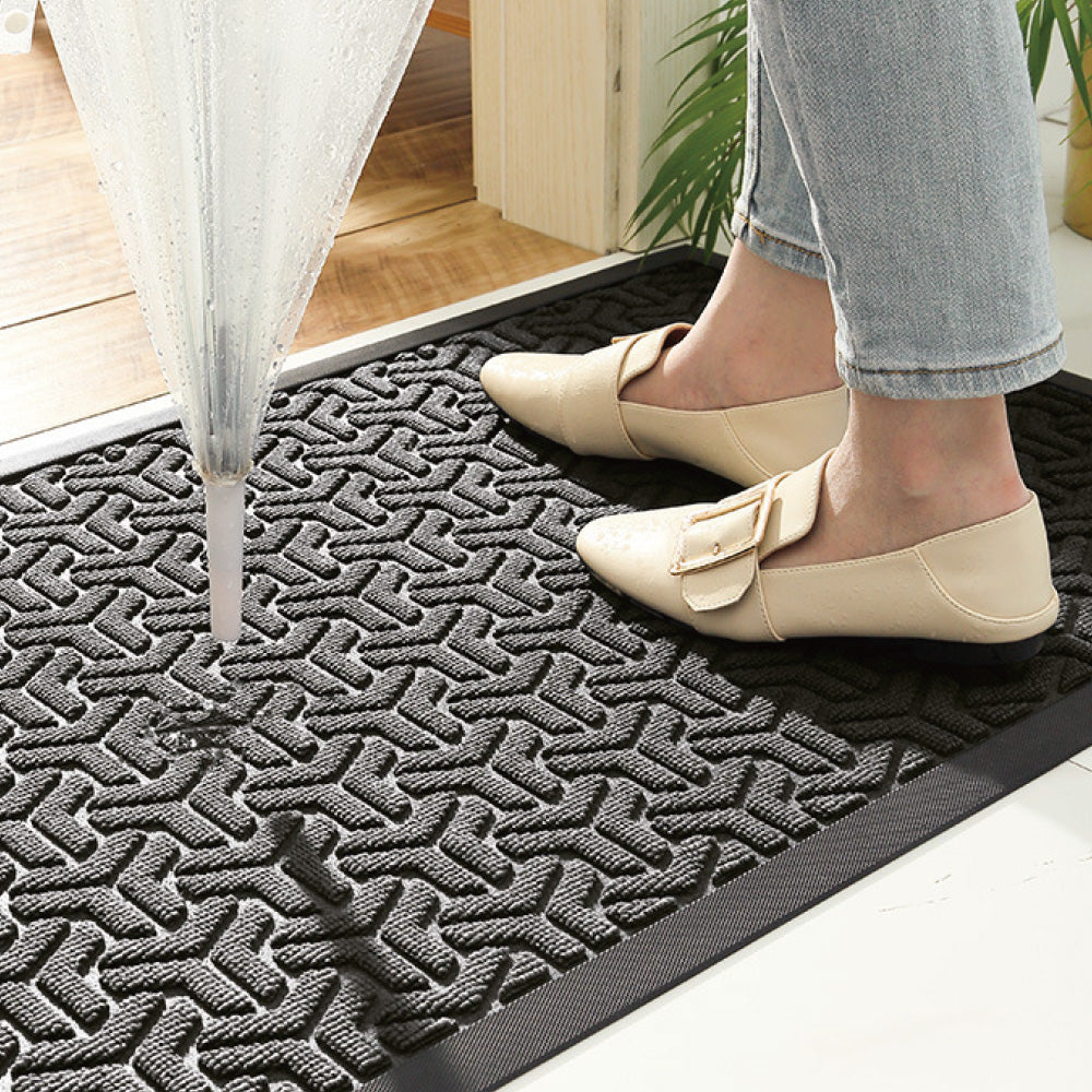 MATZEN Tetrapod Door Mat — Mud Trapping, Rubber Backed, Non-Slip
