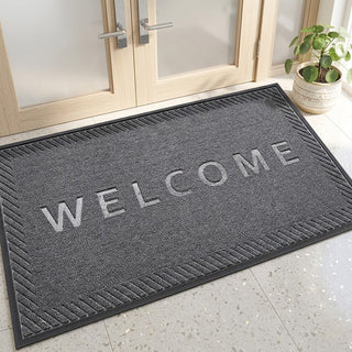 MATZEN Grid Welcome Mat — Front Door, Rubber Backed, Non-Slip