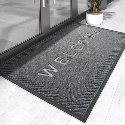 MATZEN Grid Welcome Mat — Front Door, Rubber Backed, Non-Slip