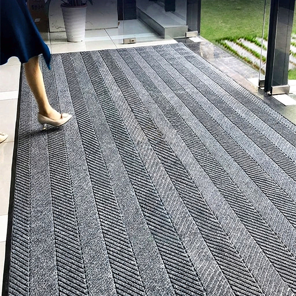 MATZEN Herringbone Scraper Mat — Custom Size, PVC Edge