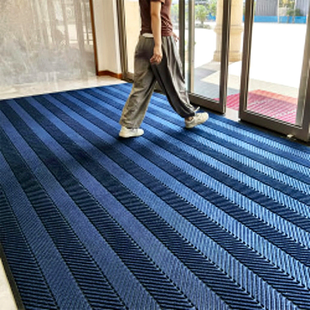 MATZEN Herringbone Scraper Mat — Custom Size, PVC Edge