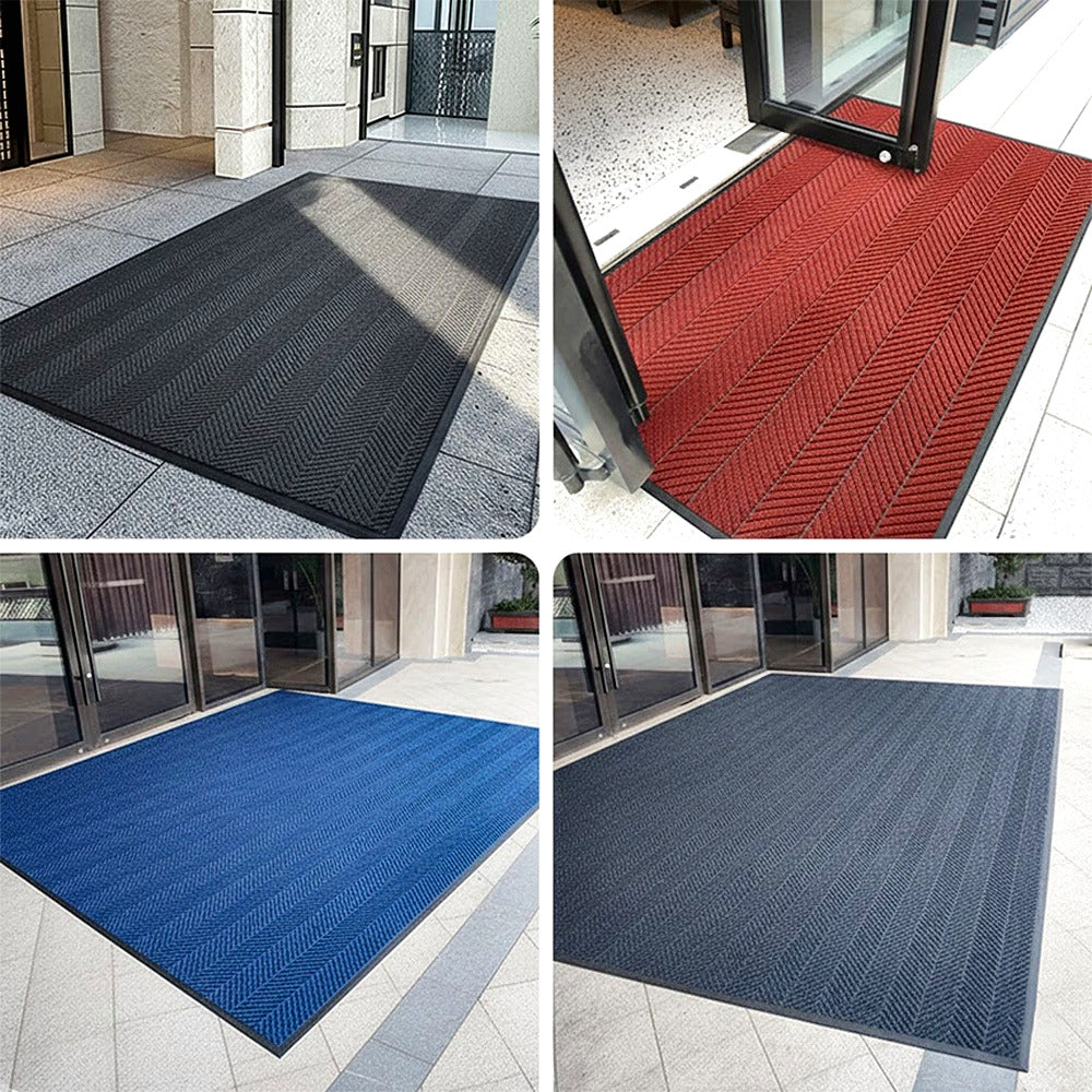 MATZEN Herringbone Scraper Mat — Custom Size, PVC Edge