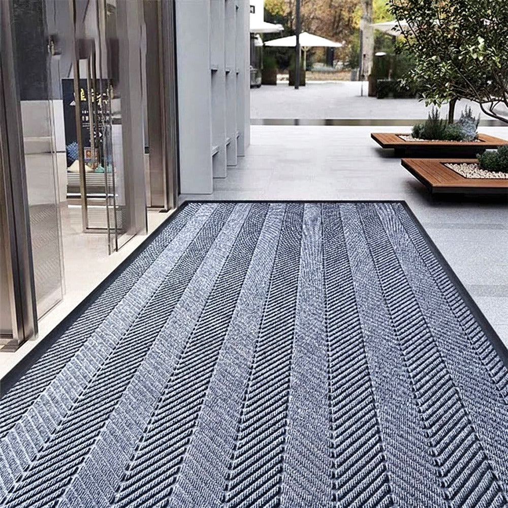 MATZEN Herringbone Scraper Mat — Custom Size, PVC Edge