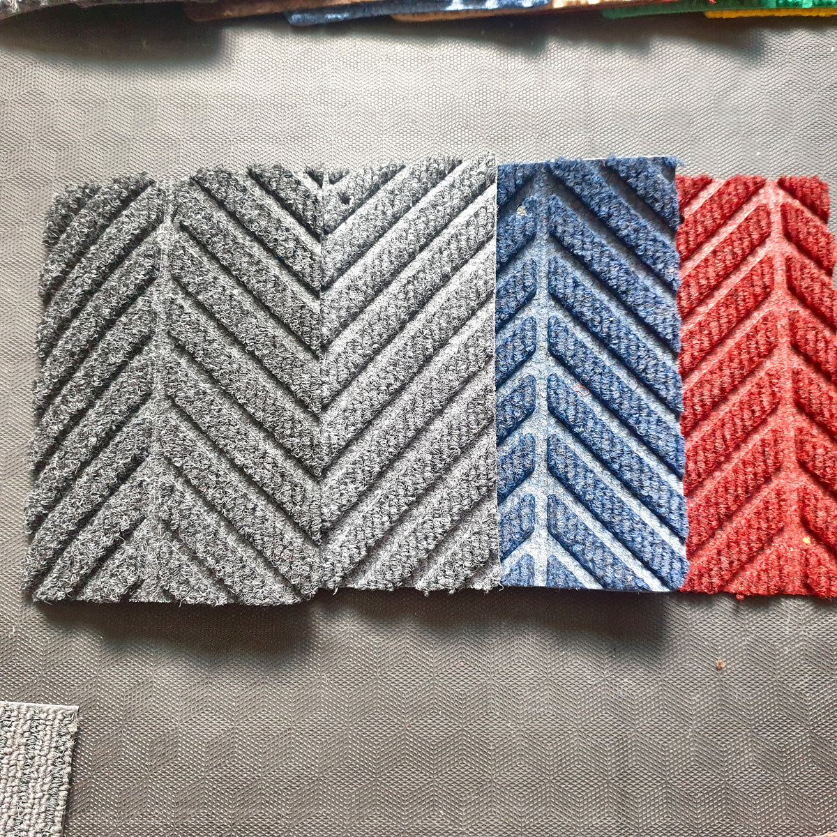 MATZEN Herringbone Scraper Mat — Custom Size, PVC Edge