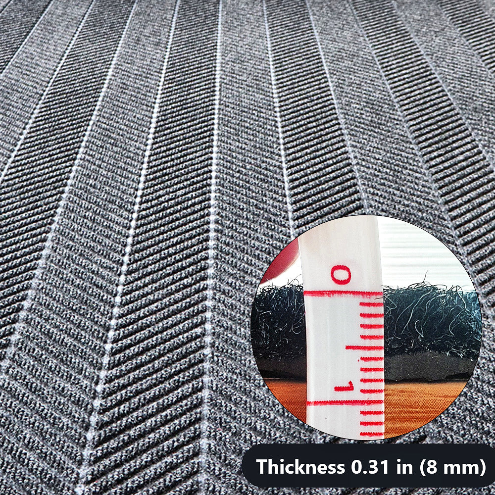 MATZEN Herringbone Scraper Mat — Custom Size, PVC Edge