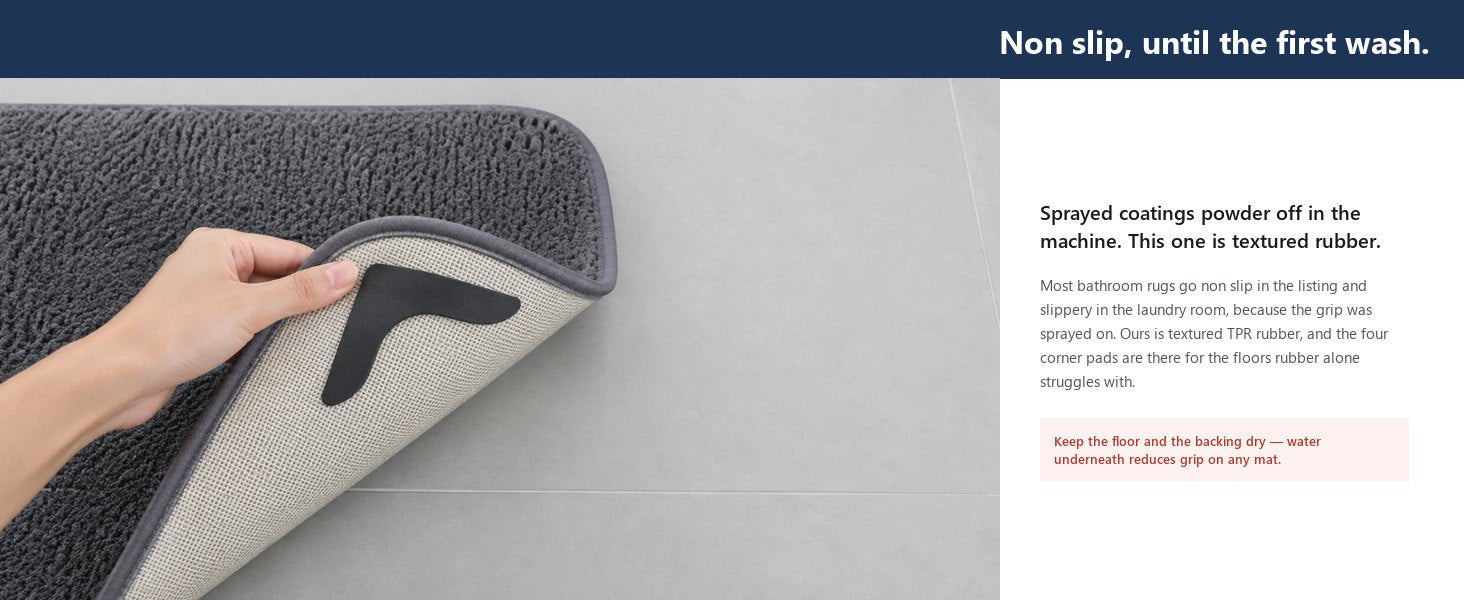 MATZEN 1.2Inch Plush Bath Mat - product detail 3