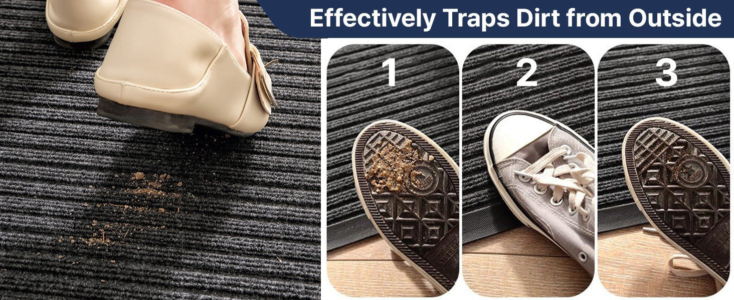 MATZEN Ribbed Front Door Mat Indoor Outdoor - product detail 2