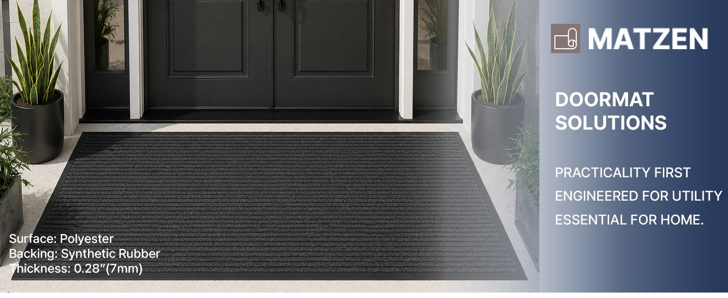 MATZEN Ribbed Front Door Mat Indoor Outdoor - product detail 9