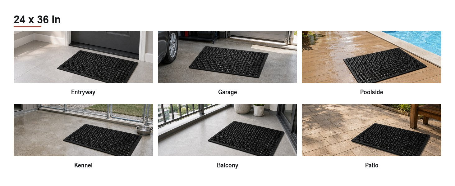 MATZEN Outdoor Rubber Drainage Floor Doormat - product detail 9