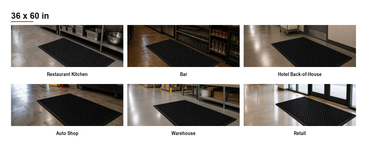 MATZEN Outdoor Rubber Drainage Floor Doormat - product detail 10