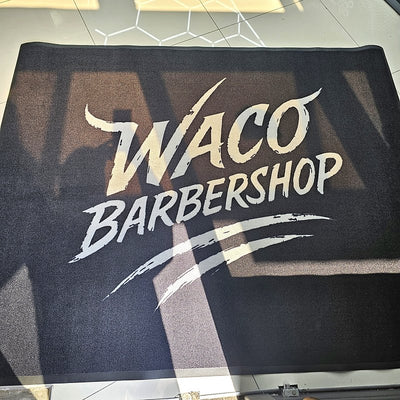 Classic 7 mm custom logo mat at a customer's entrance in Korea, customer photo