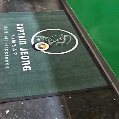 Classic 7 mm custom logo mat at a customer's entrance in Korea, customer photo