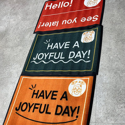 Classic 7 mm custom logo mat at a customer's entrance in Korea, customer photo