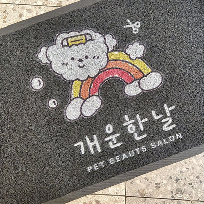 Classic 7 mm custom logo mat at a customer's entrance in Korea, customer photo