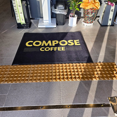 Classic 7 mm custom logo mat at a customer's entrance in Korea, customer photo